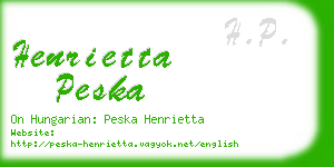 henrietta peska business card